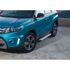 Marchepieds Basic aluminium seuil avec Suzuki Vitara 5P. Berlina depuis 2015, 2 pièces Marchepied avec ABE certificat, Matériel de Montage