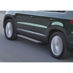 Marchelettes aluminium avancé seuil avec Volkswagen Tiguan 1 2007-2015, 2 pièces Marchepied avec ABE certificat, Matériel de Montage