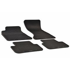 Noir Tapis De Sol En Caoutchouc Compatible Avec Audi A4 B8 2008-2015, Tapis en Caoutchouc, Système de Fixation, Matériau Solide, Noir, Antidérapant