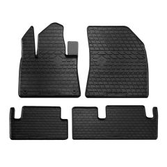 Noir Tapis De Sol En Caoutchouc Compatible Avec Citroen Spacetourer depuis 2016, Tapis en Caoutchouc, Système de Fixation, Matériau Solide, Noir, Antidérapant