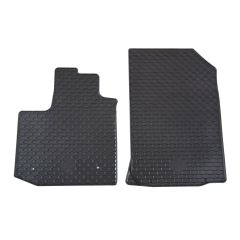 Noir Tapis De Sol En Caoutchouc Compatible Avec Dacia Dokker 2012-2021 2 pièces, Tapis en Caoutchouc, Système de Fixation, Matériau Solide, Noir, Antidérapant