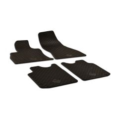 Noir Tapis De Sol En Caoutchouc Compatible Avec Fiat 500L depuis 2013 4-Pcs, Tapis en Caoutchouc, Système de Fixation, Matériau Solide, Noir, Antidérapant