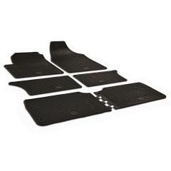 Noir Tapis De Sol En Caoutchouc Compatible Avec Ford Galaxy 1996-2010, Tapis en Caoutchouc, Système de Fixation, Matériau Solide, Noir, Antidérapant