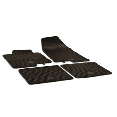Noir Tapis De Sol En Caoutchouc Compatible Avec Hyundai I40 depuis 2011, Tapis en Caoutchouc, Système de Fixation, Matériau Solide, Noir, Antidérapant