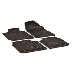 Noir Tapis De Sol En Caoutchouc Compatible Avec Hyundai Elantra 2010-2016, Tapis en Caoutchouc, Système de Fixation, Matériau Solide, Noir, Antidérapant