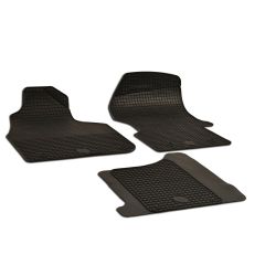 Noir Tapis De Sol En Caoutchouc Compatible Avec Volkswagen Crafter 2006-2017 3-Pcs, Tapis en Caoutchouc, Système de Fixation, Matériau Solide, Noir, Antidérapant