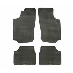 Noir Tapis De Sol En Caoutchouc Compatible Avec Opel Corsa C 2000-2006, Tapis en Caoutchouc, Système de Fixation, Matériau Solide, Noir, Antidérapant