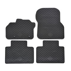 Noir Tapis De Sol En Caoutchouc Compatible Avec Renault Zoe depuis 2012, Tapis en Caoutchouc, Système de Fixation, Matériau Solide, Noir, Antidérapant