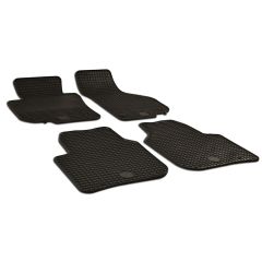 Noir Tapis De Sol En Caoutchouc Compatible Avec Skoda Superb 2 2008-2015, Tapis en Caoutchouc, Système de Fixation, Matériau Solide, Noir, Antidérapant