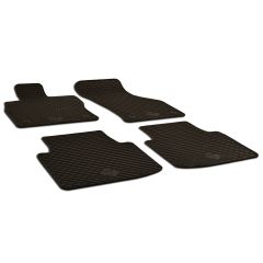 Noir Tapis De Sol En Caoutchouc Compatible Avec Skoda Superb 3 depuis 2015, Tapis en Caoutchouc, Système de Fixation, Matériau Solide, Noir, Antidérapant