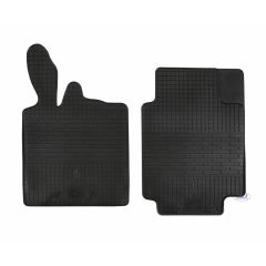 Noir Tapis De Sol En Caoutchouc Compatible Avec Smart Fortwo 2 2007-2014 2-Pcs, Tapis en Caoutchouc, Système de Fixation, Matériau Solide, Noir, Antidérapant