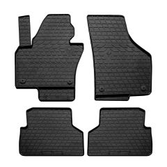 Noir Tapis De Sol En Caoutchouc Compatible Avec Volkswagen Tiguan 1 2007-2015, Tapis en Caoutchouc, Système de Fixation, Matériau Solide, Noir, Antidérapant