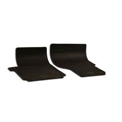 Noir Tapis De Sol En Caoutchouc Compatible Avec Volkswagen Amarok 2010-2016 2-Pcs, Tapis en Caoutchouc, Système de Fixation, Matériau Solide, Noir, Antidérapant