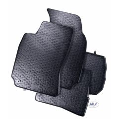 Noir Tapis De Sol En Caoutchouc Compatible Avec Volkswagen Passat B5 1997-2005, Tapis en Caoutchouc, Système de Fixation, Matériau Solide, Noir, Antidérapant