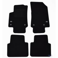 Logo Tapis De Sol Noir Velours Sur Mesure Pour Citroen C3 Aircross 2 depuis 2017, Ajustement précis, Base Antidérapante, Renforcée Dans la Zone de la Pédale