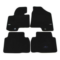 Logo Tapis De Sol Noir Velours Sur Mesure Pour Hyundai Ix35 2010-2015, Ajustement précis, Base Antidérapante, Renforcée Dans la Zone de la Pédale