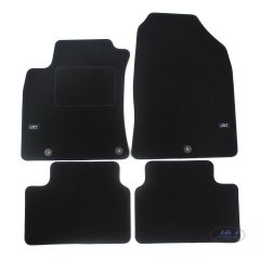 Logo Tapis De Sol Noir Velours Sur Mesure Pour Hyundai I30 depuis 2017, Ajustement précis, Base Antidérapante, Renforcée Dans la Zone de la Pédale