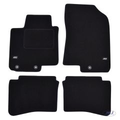 Logo Tapis De Sol Noir Velours Sur Mesure Pour Hyundai I20 2015-2020, Ajustement précis, Base Antidérapante, Renforcée Dans la Zone de la Pédale