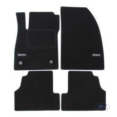 Logo Tapis De Sol Noir Velours Sur Mesure Pour Opel Mokka, Mokka X 2012-2020, Ajustement précis, Base Antidérapante, Renforcée Dans la Zone de la Pédale