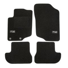 Logo Tapis De Sol Noir Velours Sur Mesure Pour Peugeot 207 CC 2007-2014, Ajustement précis, Base Antidérapante, Renforcée Dans la Zone de la Pédale