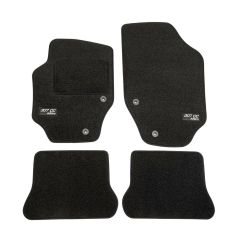 Logo Tapis De Sol Noir Velours Sur Mesure Pour Peugeot 307 CC 2001-2007, Ajustement précis, Base Antidérapante, Renforcée Dans la Zone de la Pédale