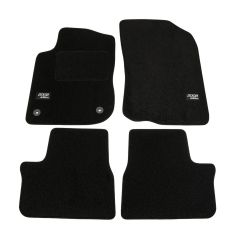 Logo Tapis De Sol Noir Velours Sur Mesure Pour Peugeot 2008 2013-2019, Ajustement précis, Base Antidérapante, Renforcée Dans la Zone de la Pédale