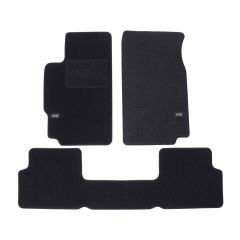 Logo Tapis De Sol Noir Velours Sur Mesure Pour Peugeot 406 1995-2005, Ajustement précis, Base Antidérapante, Renforcée Dans la Zone de la Pédale