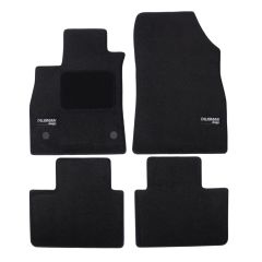 Logo Tapis De Sol Noir Velours Sur Mesure Pour Renault Talis depuis 2016, Ajustement précis, Base Antidérapante, Renforcée Dans la Zone de la Pédale