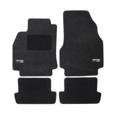 Logo Tapis De Sol Noir Velours Sur Mesure Pour Renault Megane 2 CC 2003-2010, Ajustement précis, Base Antidérapante, Renforcée Dans la Zone de la Pédale