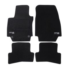 Logo Tapis De Sol Noir Velours Sur Mesure Pour Renault Captur 2013-2019, Ajustement précis, Base Antidérapante, Renforcée Dans la Zone de la Pédale