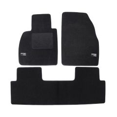 Logo Tapis De Sol Noir Velours Sur Mesure Pour Renault Scenic 3 2009-2016, Ajustement précis, Base Antidérapante, Renforcée Dans la Zone de la Pédale