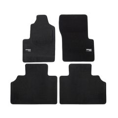 Logo Tapis De Sol Noir Velours Sur Mesure Pour Renault Espace 1997-2002, Ajustement précis, Base Antidérapante, Renforcée Dans la Zone de la Pédale