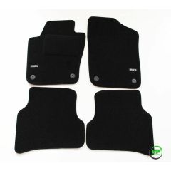 Logo Tapis De Sol Noir Velours Sur Mesure Pour Seat Ibiza 4 2008-2017, Ajustement précis, Base Antidérapante, Renforcée Dans la Zone de la Pédale