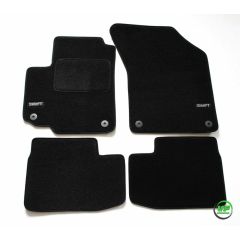 Logo Tapis De Sol Noir Velours Sur Mesure Pour Suzuki Swift 2005-2010, Ajustement précis, Base Antidérapante, Renforcée Dans la Zone de la Pédale