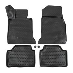 Tapis De Sol En Caoutchouc 3D Exclusive Compatible Avec Bmw 1 Series F20 5P. Berlina 2011-2019, Système de Fixation, Bord Haut, Noir, Antidérapant, Toutes Saisons