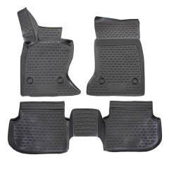 Tapis De Sol En Caoutchouc 3D Exclusive Compatible Avec Bmw 5 Series F10, F11 2010-2017, Système de Fixation, Bord Haut, Noir, Antidérapant, Toutes Saisons