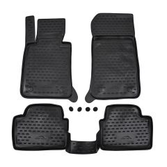 Tapis De Sol En Caoutchouc 3D Exclusive Compatible Avec Bmw 1 Series E87 / E81 3/5P. Berlina 2004-2011, Système de Fixation, Bord Haut, Noir, Antidérapant, Toutes Saisons