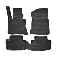 Tapis De Sol En Caoutchouc 3D Exclusive Compatible Avec Bmw X3 E83 2003-2010, Système de Fixation, Bord Haut, Noir, Antidérapant, Toutes Saisons