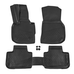 Tapis De Sol En Caoutchouc 3D Exclusive Compatible Avec Bmw X3 G01 depuis 2017, Système de Fixation, Bord Haut, Noir, Antidérapant, Toutes Saisons