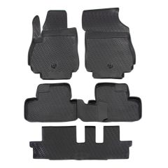 Tapis De Sol En Caoutchouc 3D Exclusive Compatible Avec Chevrolet Orlando 2011-2018, Système de Fixation, Bord Haut, Noir, Antidérapant, Toutes Saisons