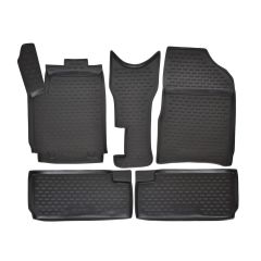 Tapis De Sol En Caoutchouc 3D Exclusive Compatible Avec Citroen Xsara Picasso 1999-2010, Système de Fixation, Bord Haut, Noir, Antidérapant, Toutes Saisons