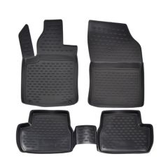 Tapis De Sol En Caoutchouc 3D Exclusive Compatible Avec Citroen DS3 2010-2015, Système de Fixation, Bord Haut, Noir, Antidérapant, Toutes Saisons