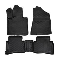 Tapis De Sol En Caoutchouc 3D Exclusive Compatible Avec Hyundai Tucson TL, TLE 2015-2020, Système de Fixation, Bord Haut, Noir, Antidérapant, Toutes Saisons