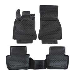 Tapis De Sol En Caoutchouc 3D Exclusive Compatible Avec Jaguár Jaguár XF 2007-2015, Système de Fixation, Bord Haut, Noir, Antidérapant, Toutes Saisons