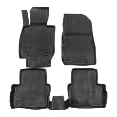 Tapis De Sol En Caoutchouc 3D Exclusive Compatible Avec Mazda CX-3 depuis 2015, Système de Fixation, Bord Haut, Noir, Antidérapant, Toutes Saisons