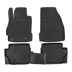 Tapis De Sol En Caoutchouc 3D Exclusive Compatible Avec Mazda 2 2007-2014, Système de Fixation, Bord Haut, Noir, Antidérapant, Toutes Saisons