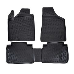 Tapis De Sol En Caoutchouc 3D Exclusive Compatible Avec Nissan Murano 2003-2007, Système de Fixation, Bord Haut, Noir, Antidérapant, Toutes Saisons