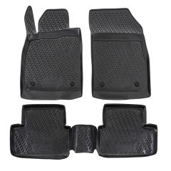 Tapis De Sol En Caoutchouc 3D Exclusive Compatible Avec Opel Astra J 2009-2015, Système de Fixation, Bord Haut, Noir, Antidérapant, Toutes Saisons