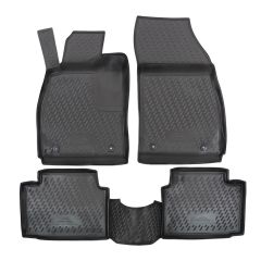 Tapis De Sol En Caoutchouc 3D Exclusive Compatible Avec Opel Insignia A 2008-2016, Système de Fixation, Bord Haut, Noir, Antidérapant, Toutes Saisons