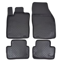 Tapis De Sol En Caoutchouc 3D Exclusive Compatible Avec Renault Kadjar depuis 2015, Système de Fixation, Bord Haut, Noir, Antidérapant, Toutes Saisons